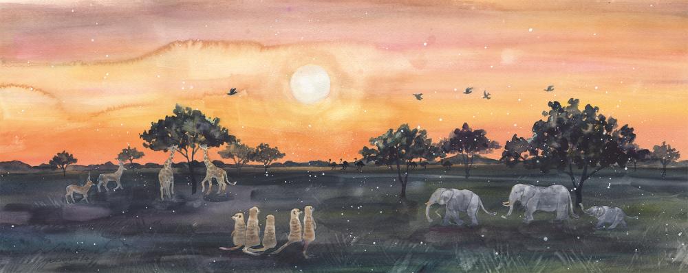 サバンナの夕陽Savannah sunset|村田夏佳Natsuka Murata