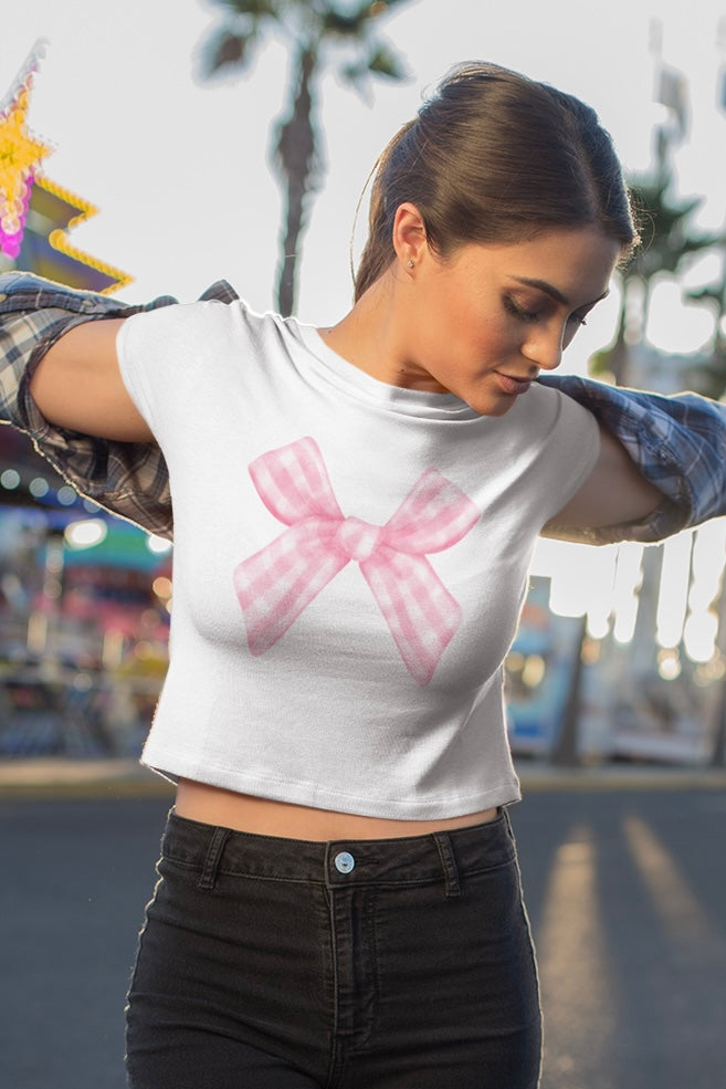 Coquette Pink Bow Crop Top – The Urban Walks