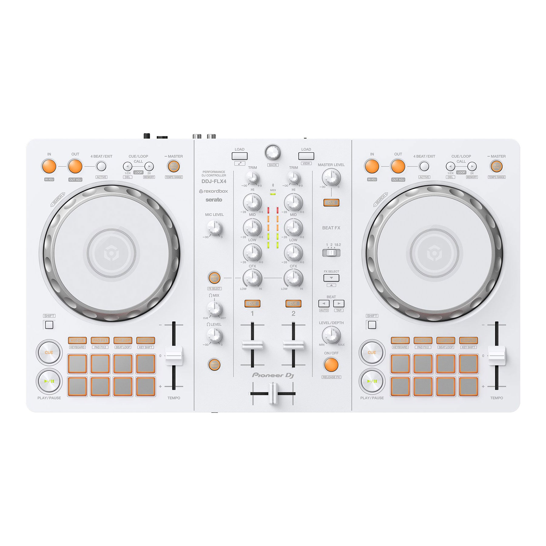 Pioneer DJ: DDJ-FLX4 DJ Controller - Limited Edition White