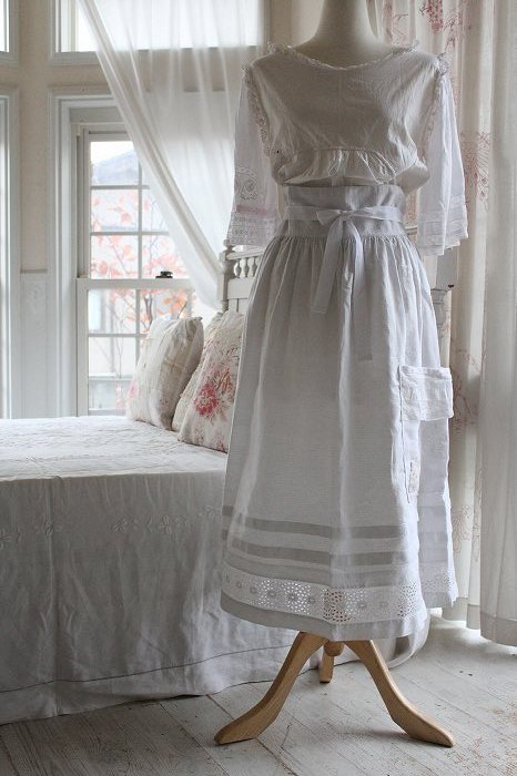 フランスアンティーククロスのエプロン 」ココン・フワット