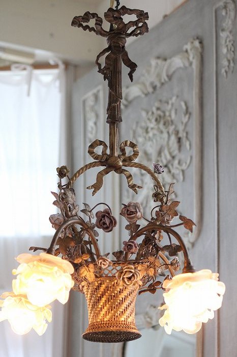 アンティークシャンデリア フランスアンティーク Napoleon III ローズ