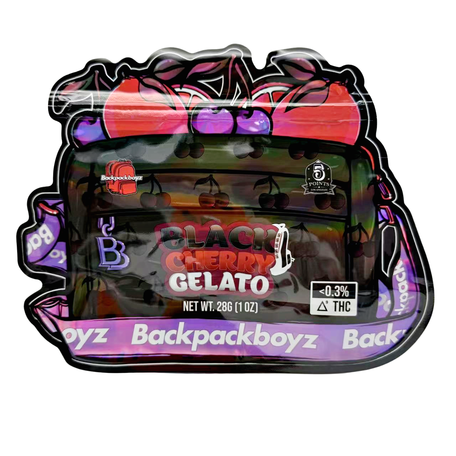 BLACK CHERRY GELATO BACKPACKBOYZ 1 oz Mylar Bag