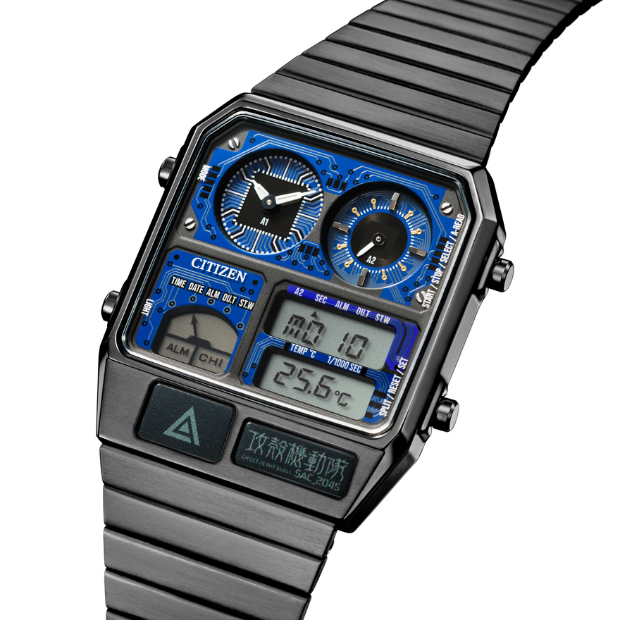 完全受注生産！ シチズン「レコードレーベル アナデジテンプ」に「攻殻