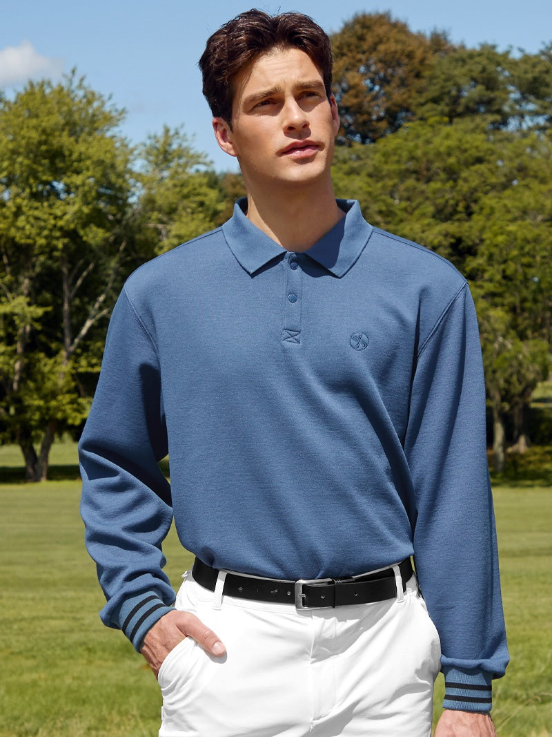 XEXYMENS XGMLT06J3 裏起毛 ピケ ポロシャツ 長袖