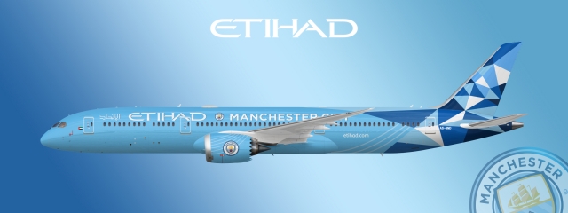 Boeing 787 9 Etihad Airways Manchester City Livery - mka1881's