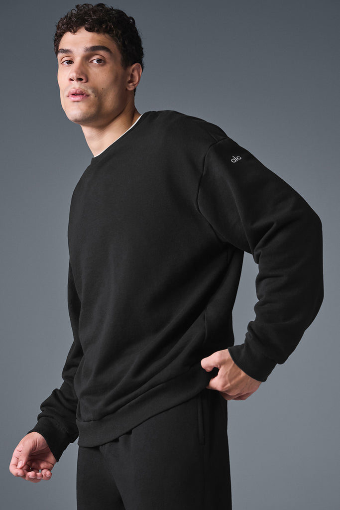 Chill Crew Neck Pullover - Black | ALO