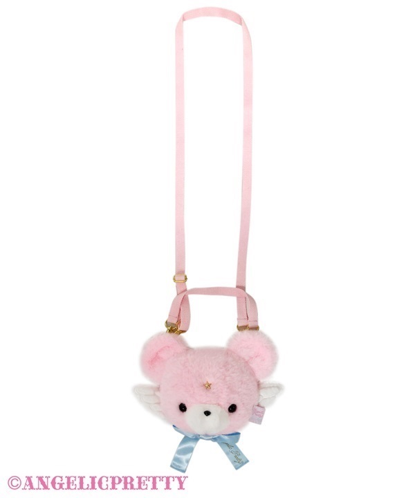 Milky Bear Face Pouch - Pink [252BG09-180295-pk] - $126.00