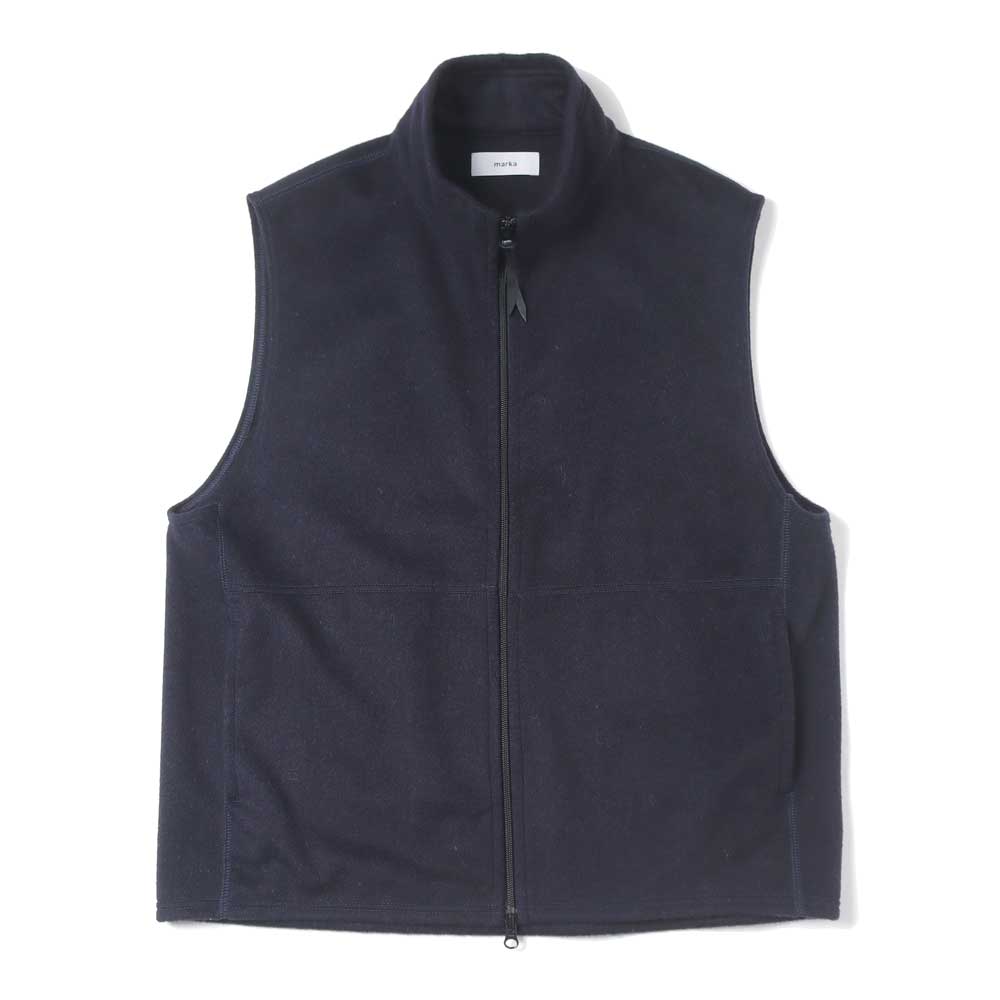 marka(マーカ) - ZIP UP VEST WOOL SILK BEAVER – Area