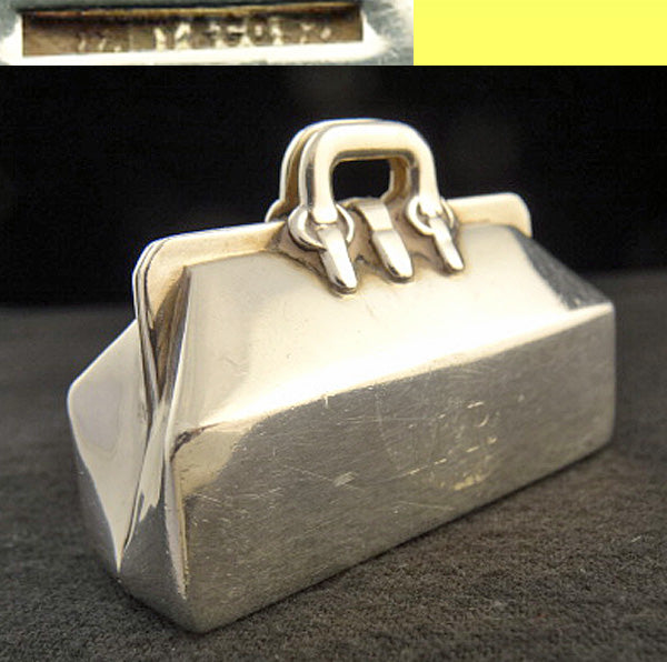 Vintage Tiffany & Co sterling silver mini doctor's bag pill box