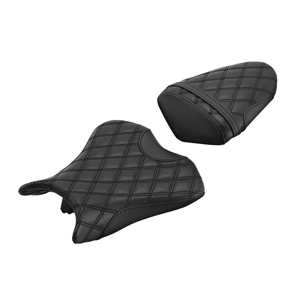 C.C. RIDER Ninja ZX6R ZX636 Front And Rear Seat For Kawasaki Black