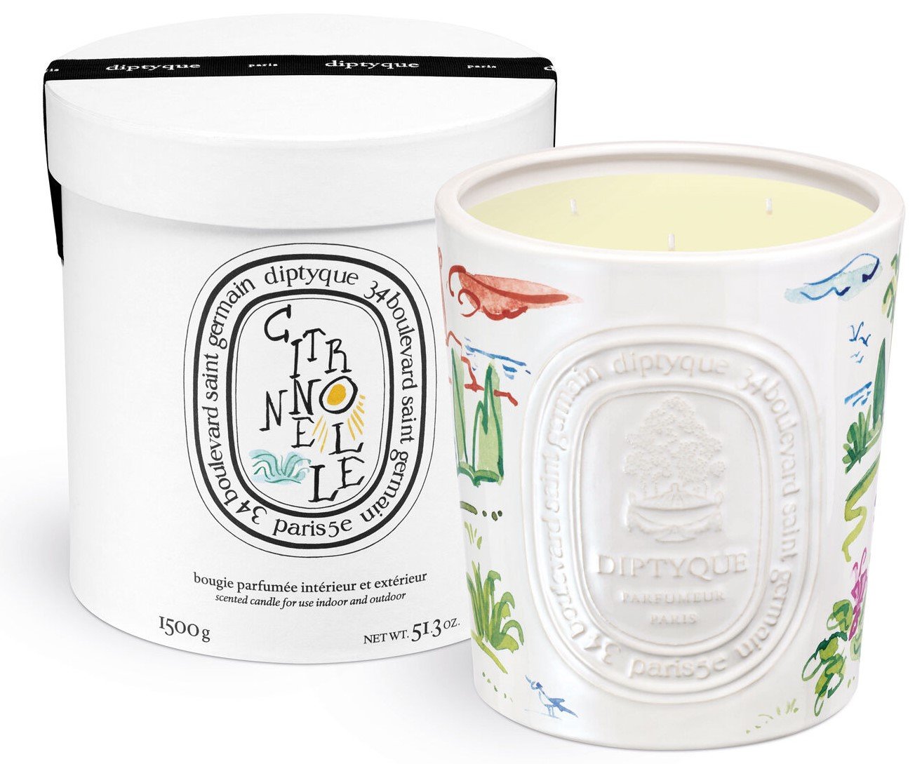 Diptyque - Citronnelle/Lemongrass & Orange Blossoms 5 Wick Indoor