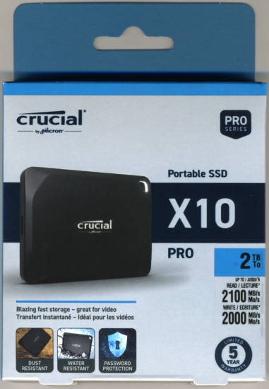 CDRLabs.com - Crucial X10 Pro 2TB Portable Solid State Drive