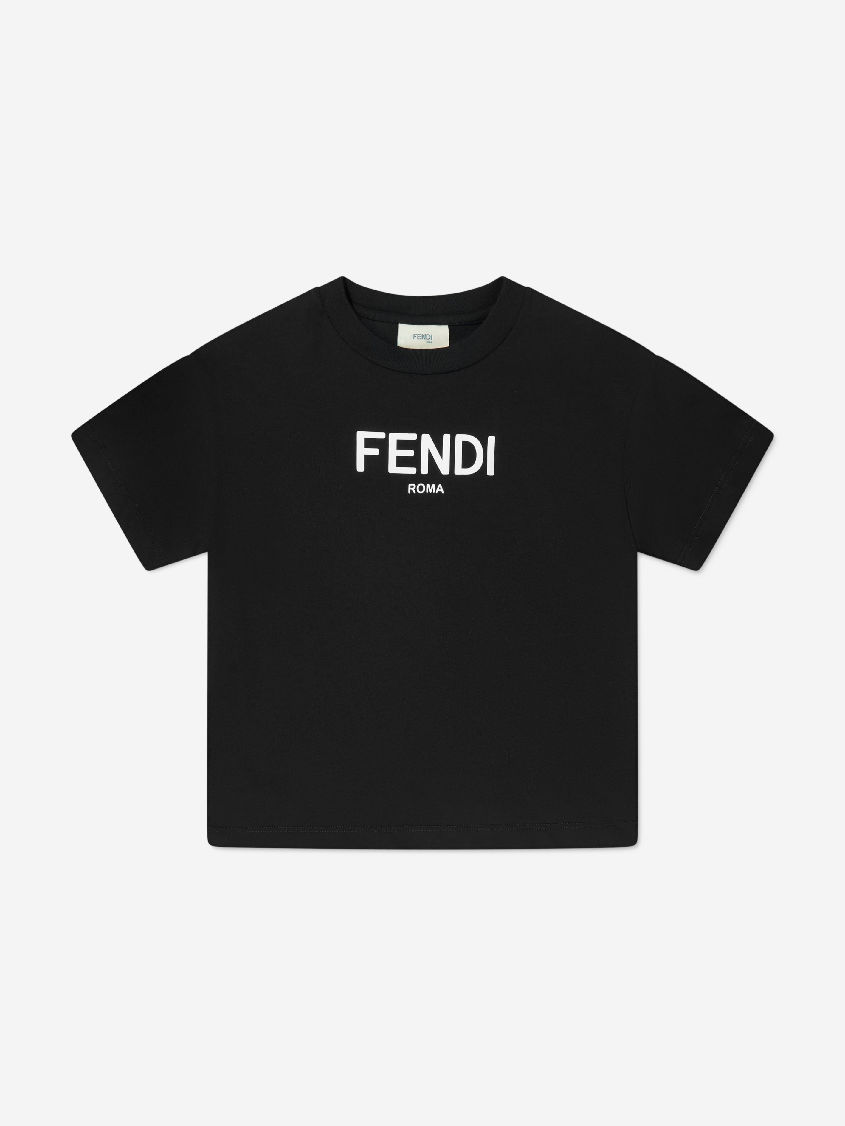 Fendi Kids Logo T-Shirt in Black | Childsplay Clothing