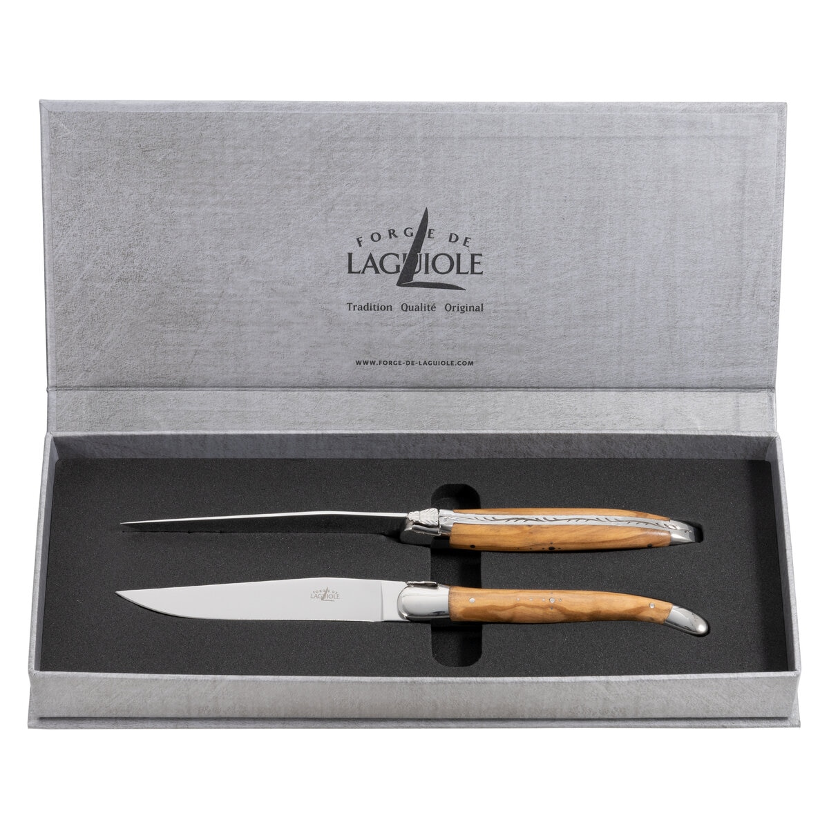 フォルジュ ド ライヨール テーブルナイフ オリーブウッド ポリッシュ