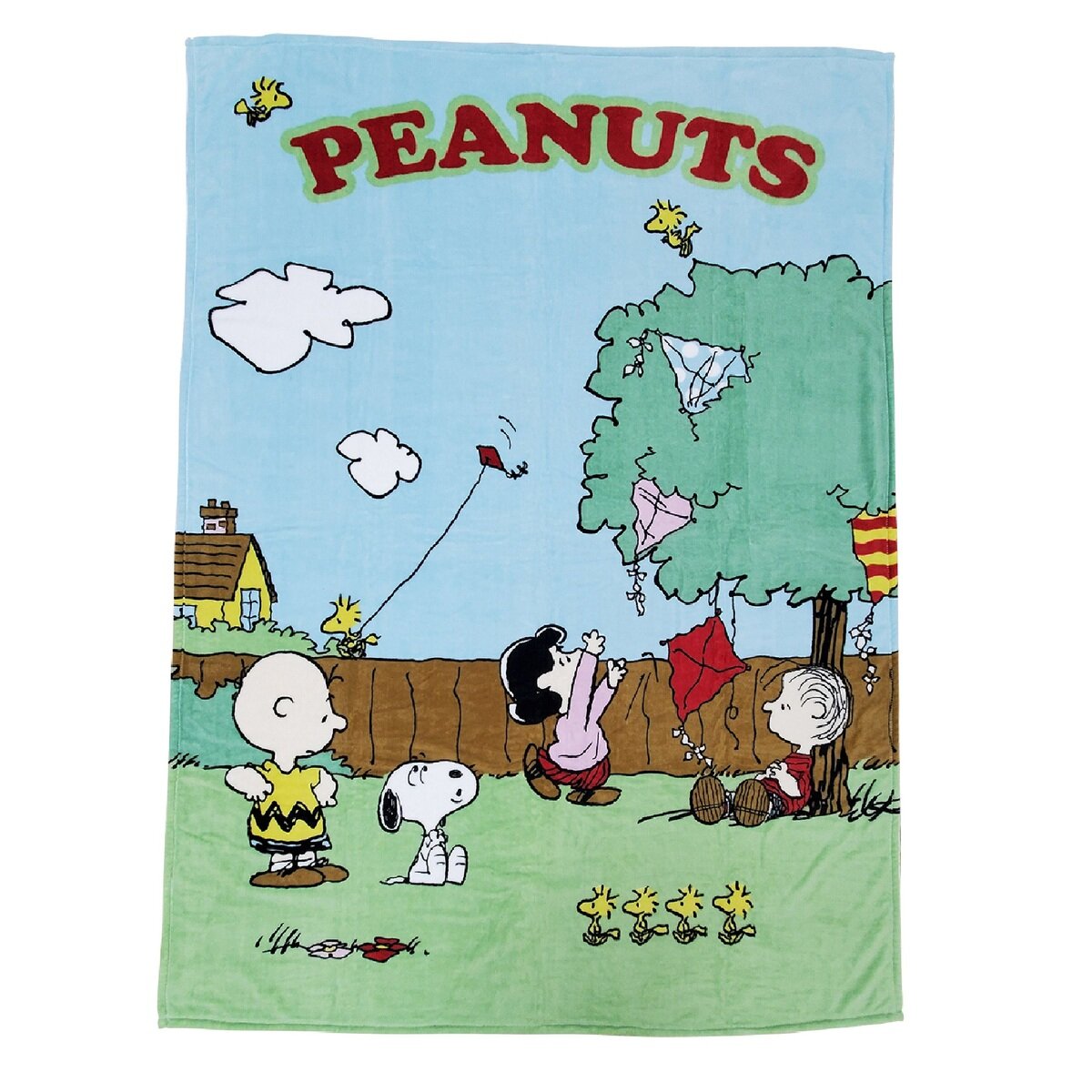 やわらか キャラクターブランケット スヌーピー ピーナッツ ブルー