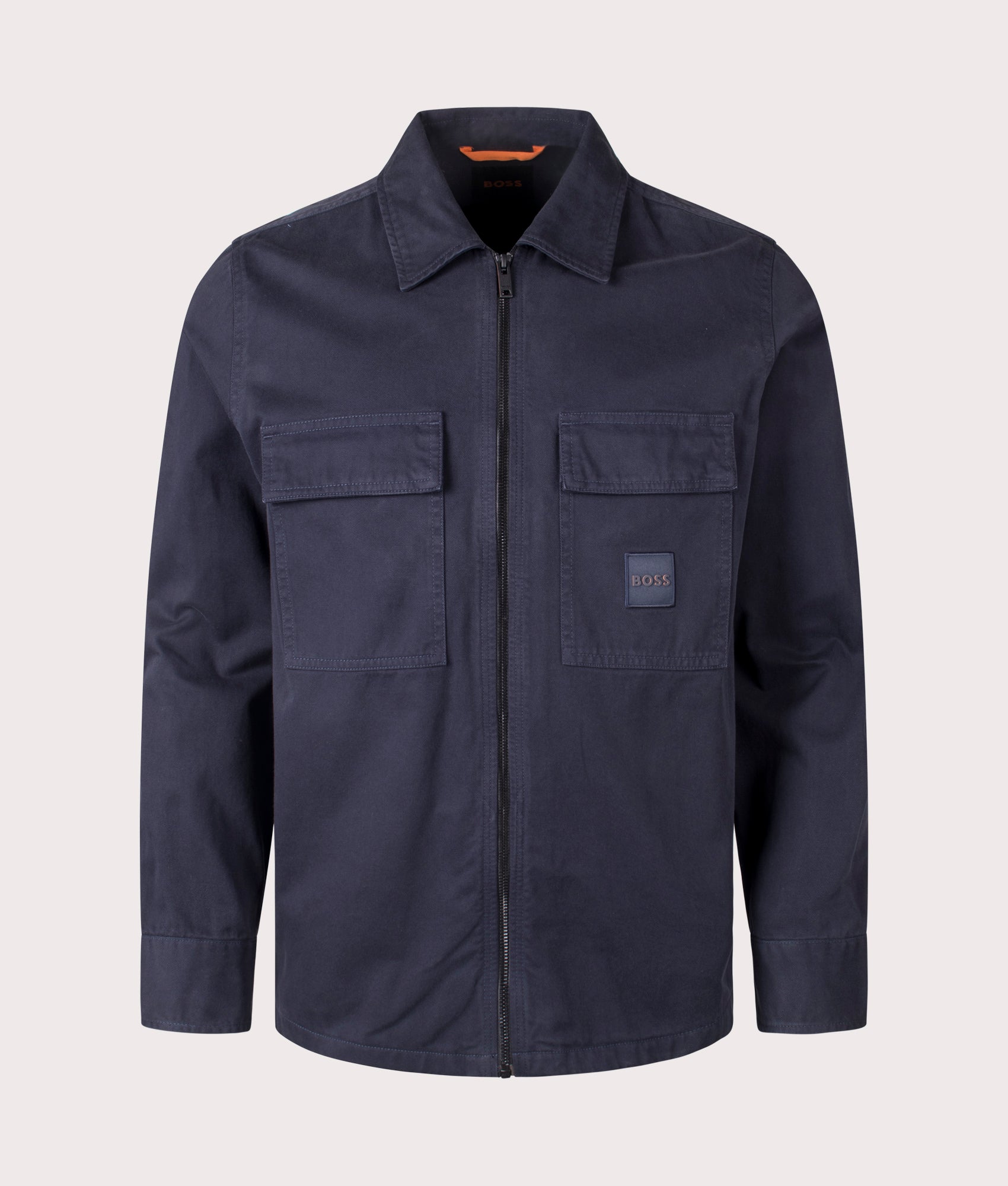 Oversized Lovel 15 Overshirt in Dark Blue | BOSS | EQVVS