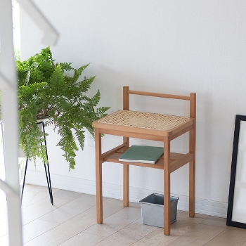 サイドテーブル ラタン テーブル 花台 飾り棚 木製 コンソールテーブル