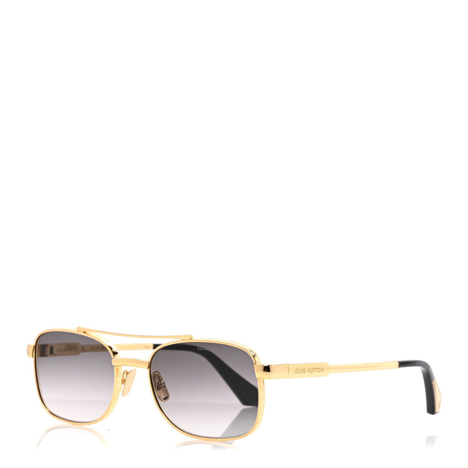 Louis Vuitton Metal Square Sunglasses Z2207U Gold 1813215