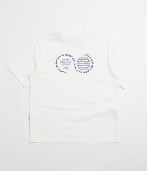 Purple Mountain Observatory Globe T-Shirt - White / Purple | Flatspot