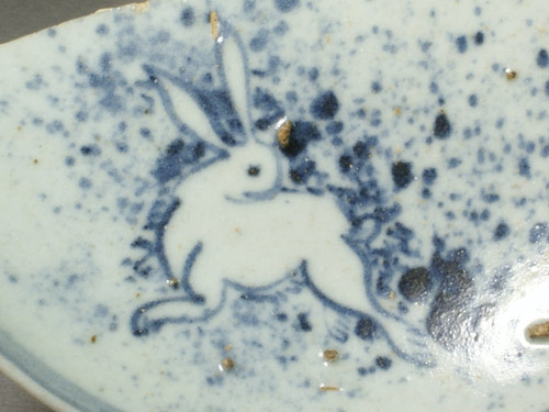 伊万里焼 染付 印判 波乗りうさぎ 明治時代 中国美人画 コレクター収集品 学芸の小部屋 -戸栗美術館-