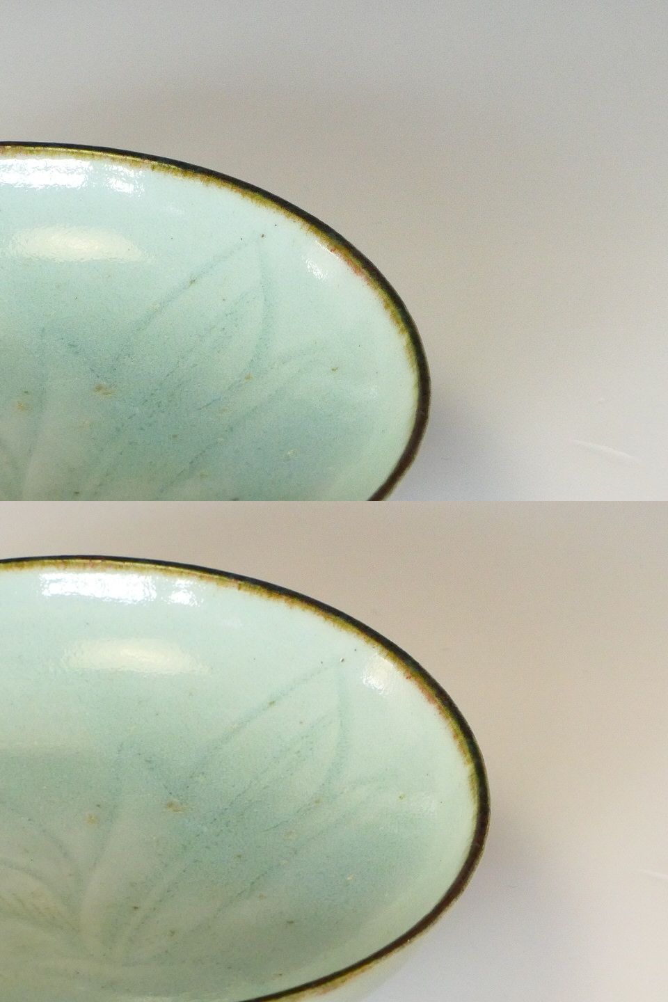 古美術 三樹 - 初期伊万里 青磁辰砂陰刻皿 | 古美術品専門サイト