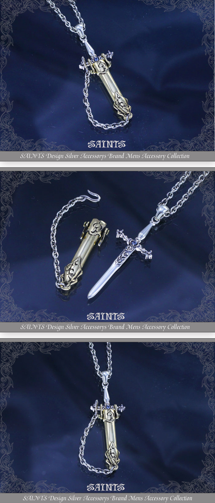 長渕剛さん着用モデル SAINTS Design 聖剣シルバーネックレス+