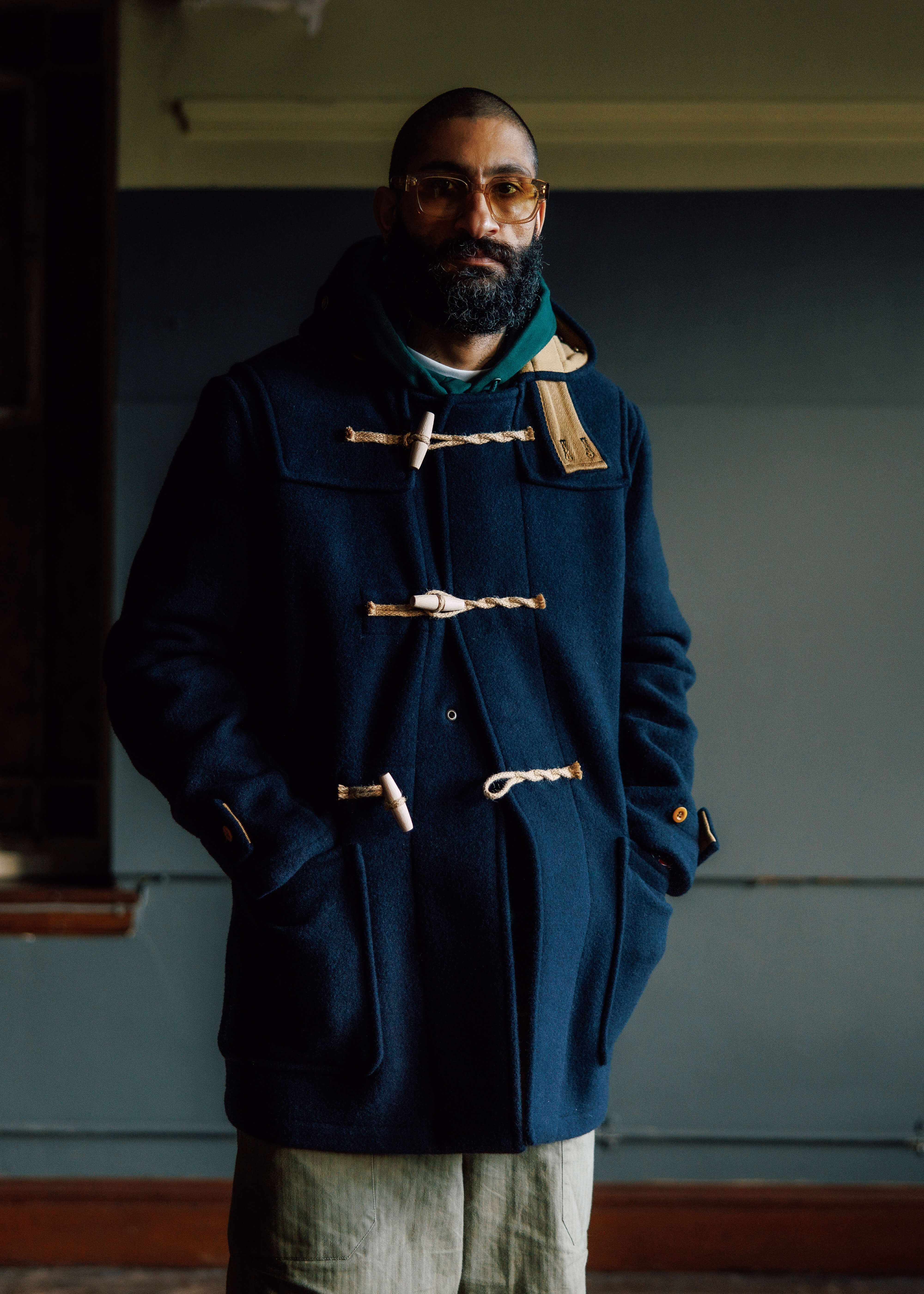 Men's Mid-Length Monty Duffle Coat Navy - Gloverall – Gloverall