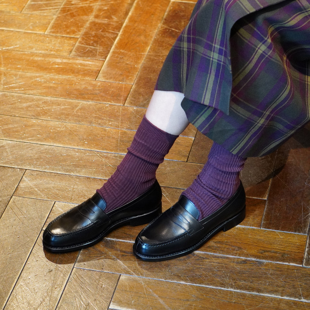 ローファー | 99036 / BLACK CALF (LEATHER SOLE) - Jalan Sriwijaya