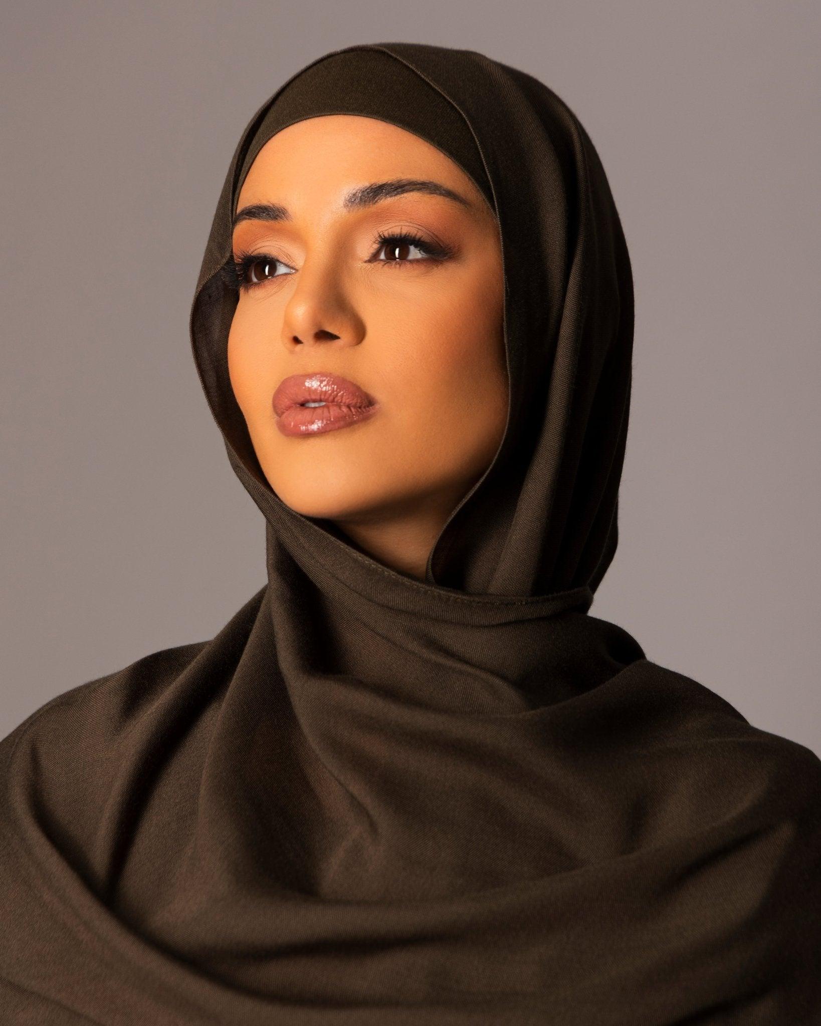 Premium Modal Hijab with matching under cap set – Deep Moss - Hals