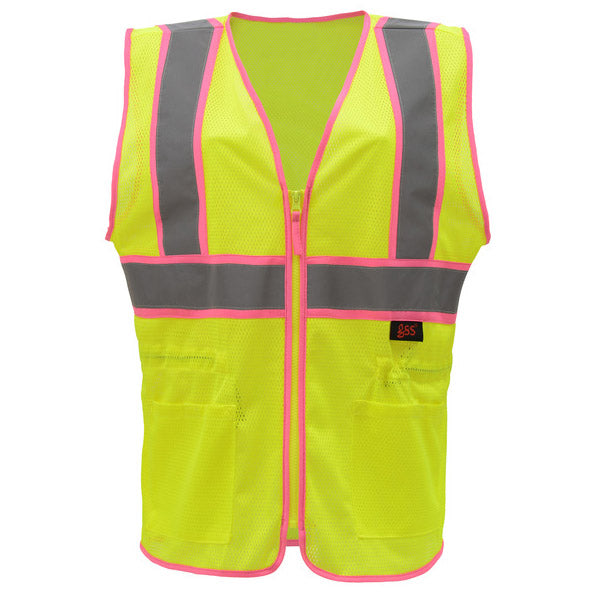GSS 7805 Two-Tone Women's Zip Vest | Hi-Viz.com