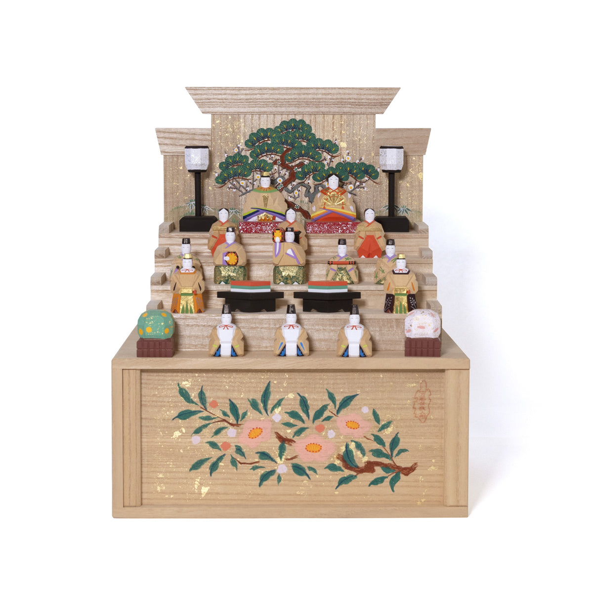 段飾雛（小） 神泉作 – 奈良一刀彫 誠美堂