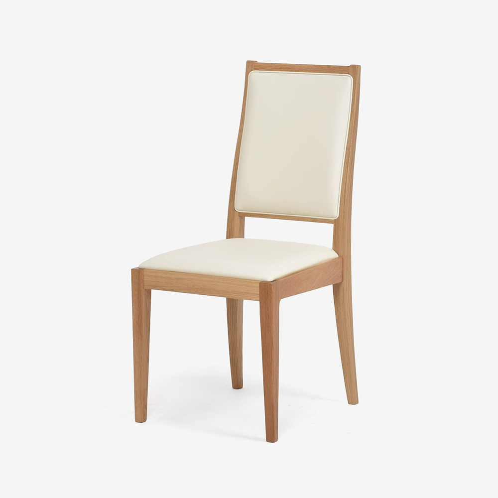 秋田木工 ダイニングチェア「N005 UU2」ナラ材 ホワイトオーク色 座面