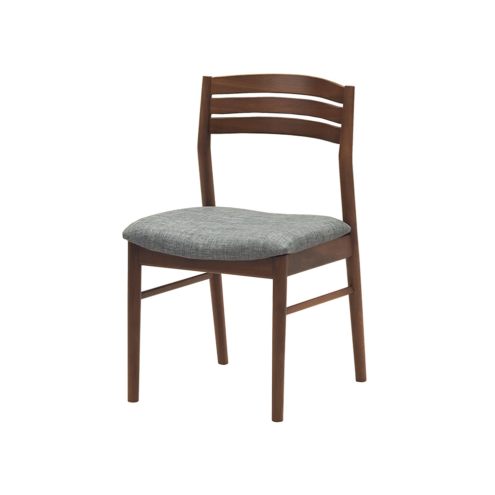 ダイニングチェア「フラン」ウォールナット材ウォールナット色 張地 布