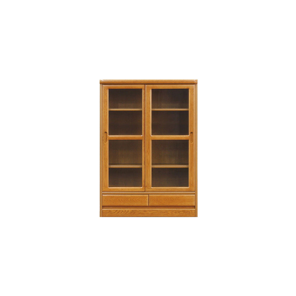 浜本工芸 書棚「No.3600H・No.3608H」引き戸タイプ 幅85.1cm 高さ120cm