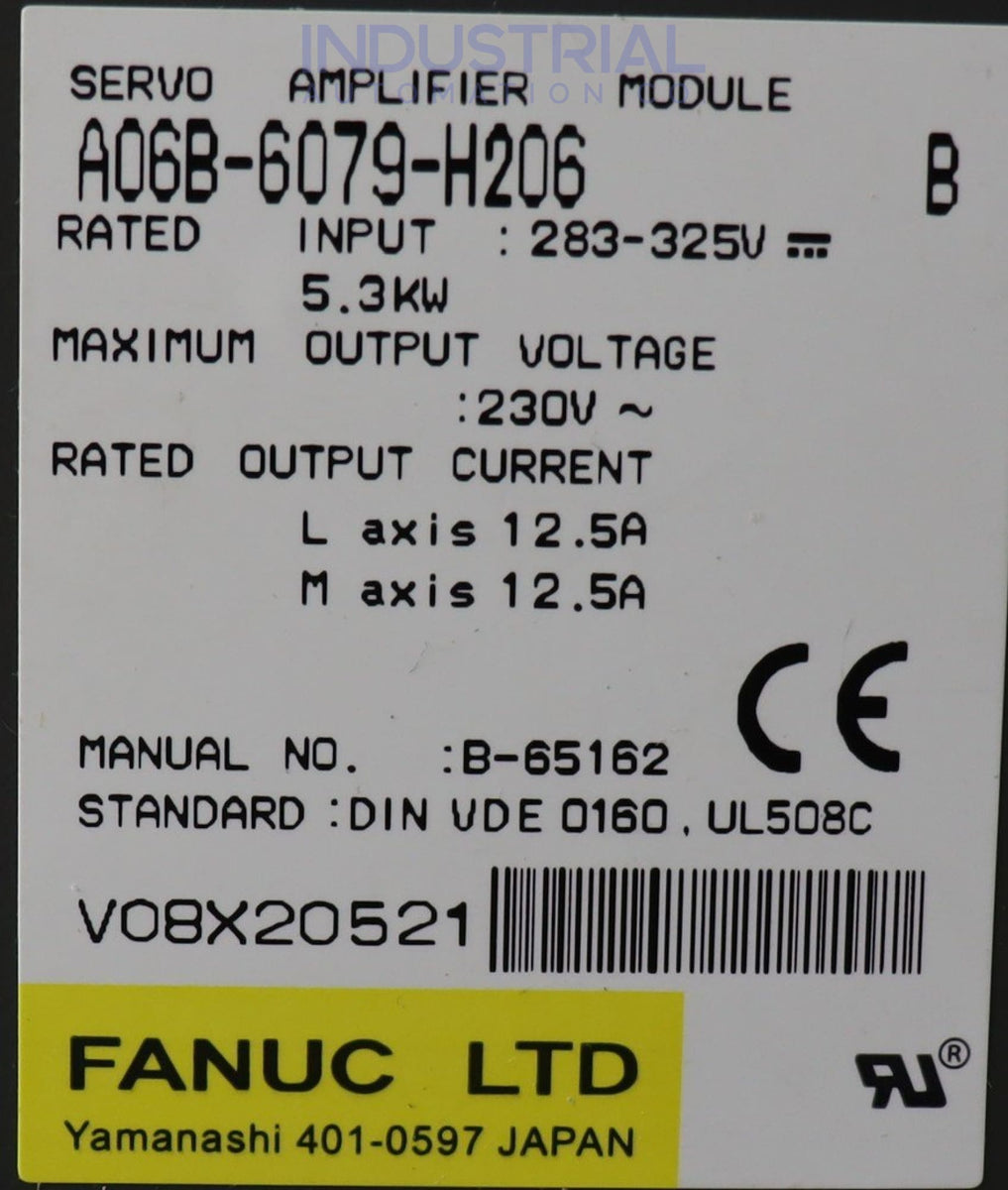 A06B-6079-H206 | Order FANUC A06B-6079-H206 Servo Drive Amplifiers