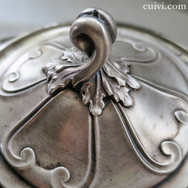 フロストガラス_ハンドペイント_アザミのビスケットジャー