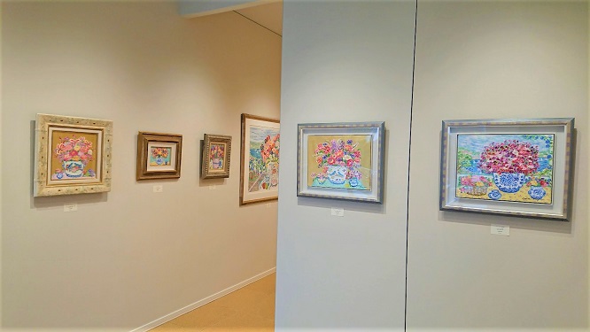 真作保証 レスリー・セイヤー「ガーデン」キャンバス油彩 20号