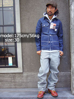 Pointer [ポインター] HICKORY STRIPE CARPENTER JEAN-Jalana