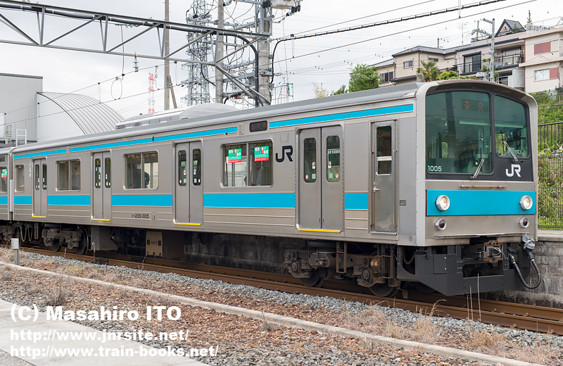 阪和線からに奈良線に転用された205系1000番代（クハ205-1005
