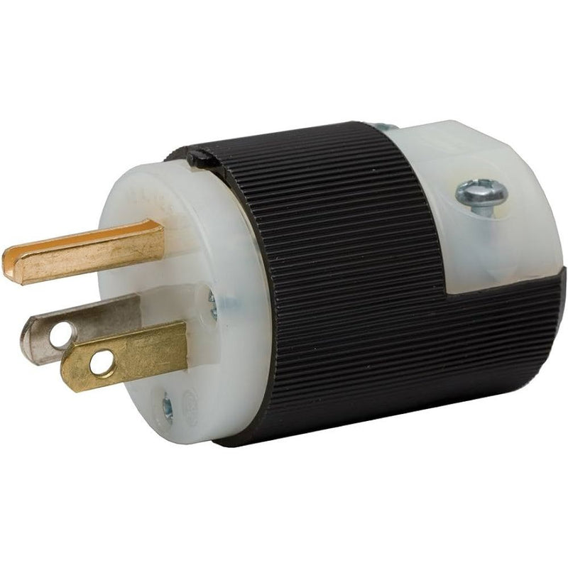 Hubbell HBL5266C Male Plug, 2-Pole, 3-Wire Grounding, 5-15P, 15A
