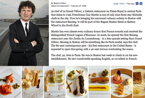 Meeting Guy Martin from Le Grand Véfour — La rencontre de Guy