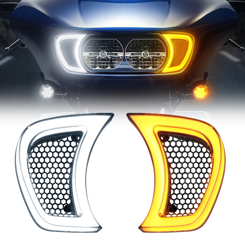 Harley Road Glide Vent Lights with DRL and Turn Signals