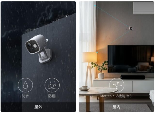 Aqara 防犯カメラ G5 Pro Wi-Fi | 屋内屋外兼用カメラ | フルカラー