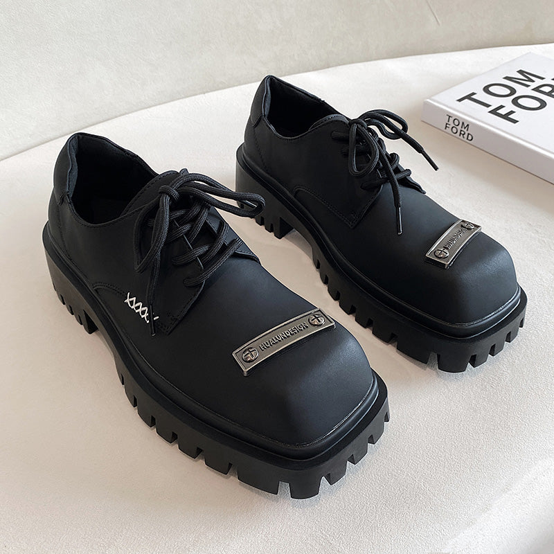 スクエアトゥレザーシューズ mf2166【韓国モードファッション】