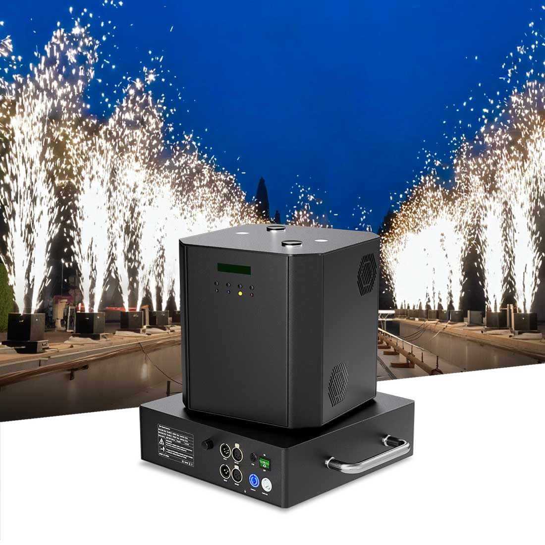 Dual Spray Spin Cold Spark Machine MK-E18 | MOKA SFX – MOKA SFX