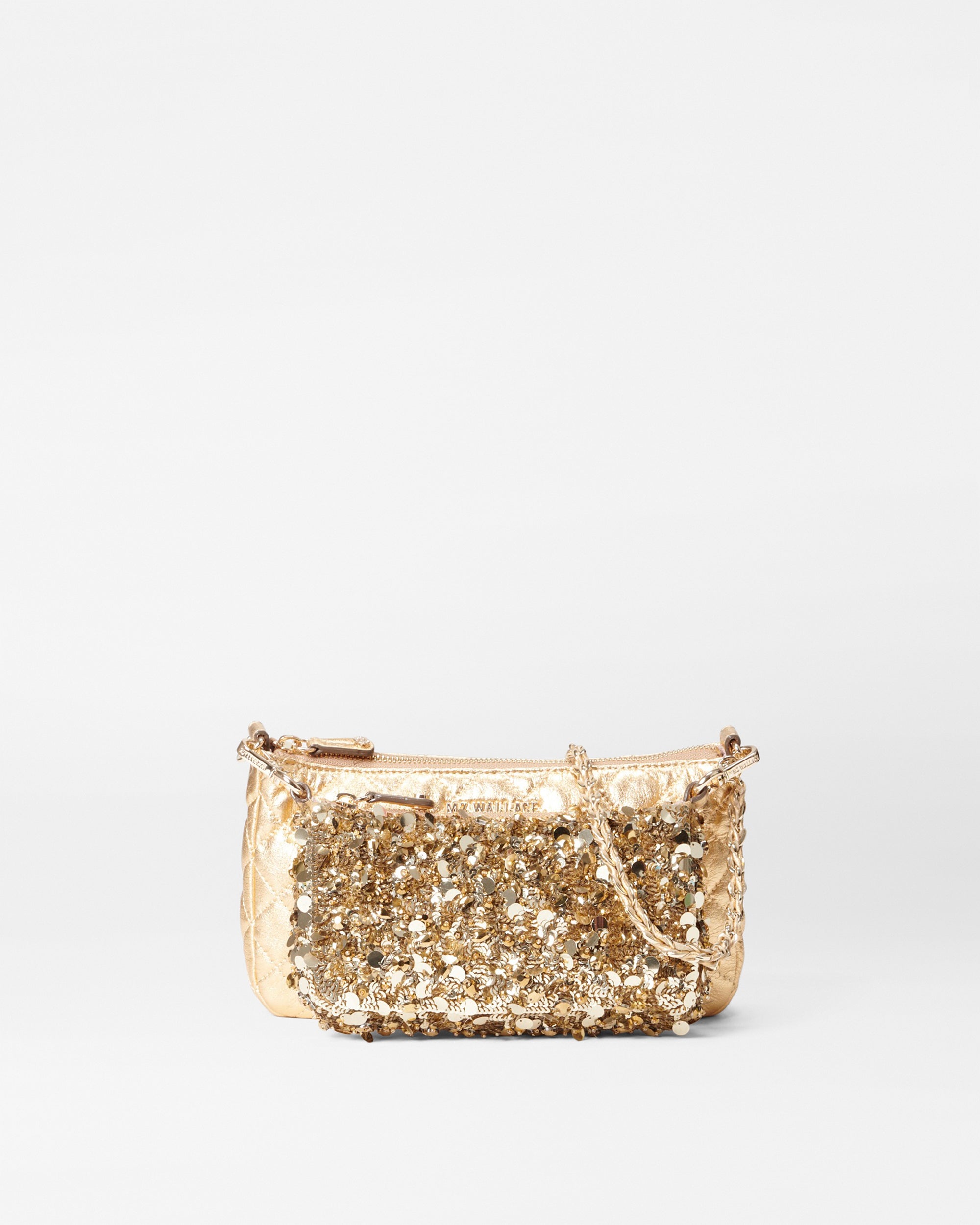 Gold Multi Sequin Crosby Convertible Crossbody