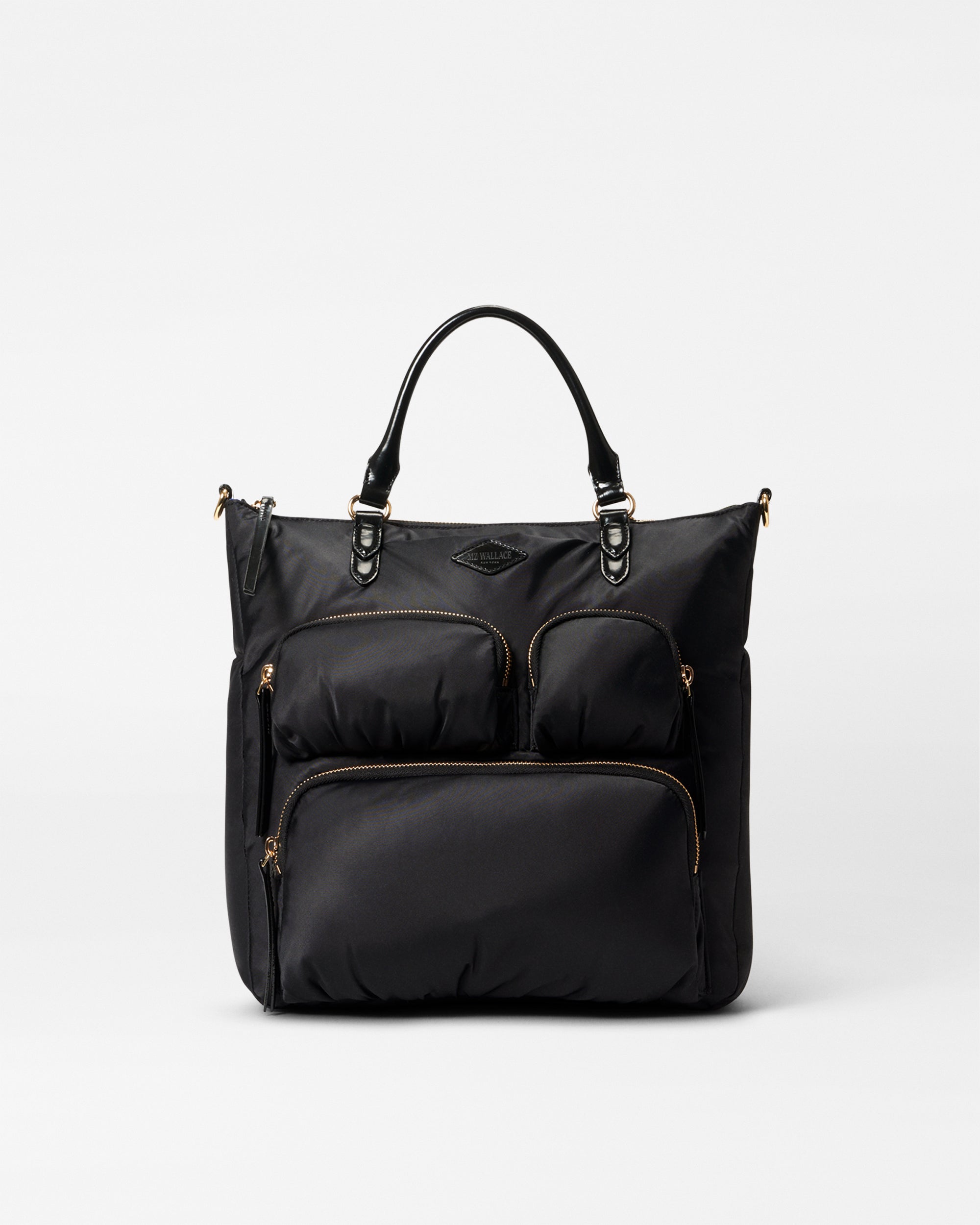 Black Multi Zipper Backpack | MZ Wallace