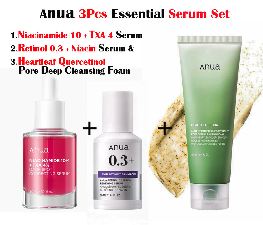 ANUA] 3 PCS ESSENTIAL SERUM SET – Nature Republic USA