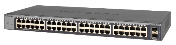 ネットギアジャパン、VLAN、QoSに対応したファンレス静音設計の ギガ48