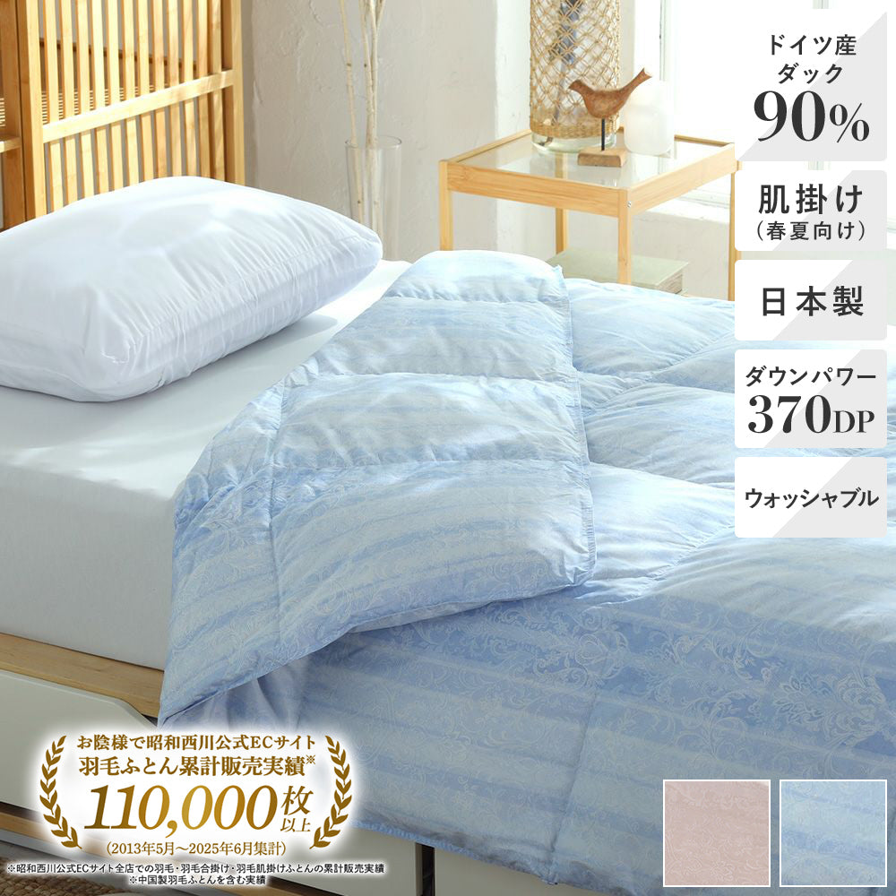 洗える羽毛肌掛けふとん・ダウンケット日本製ドイツダックダウン90
